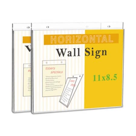 Universal Office Products Wall Mount Sign Holder - Clear 76883